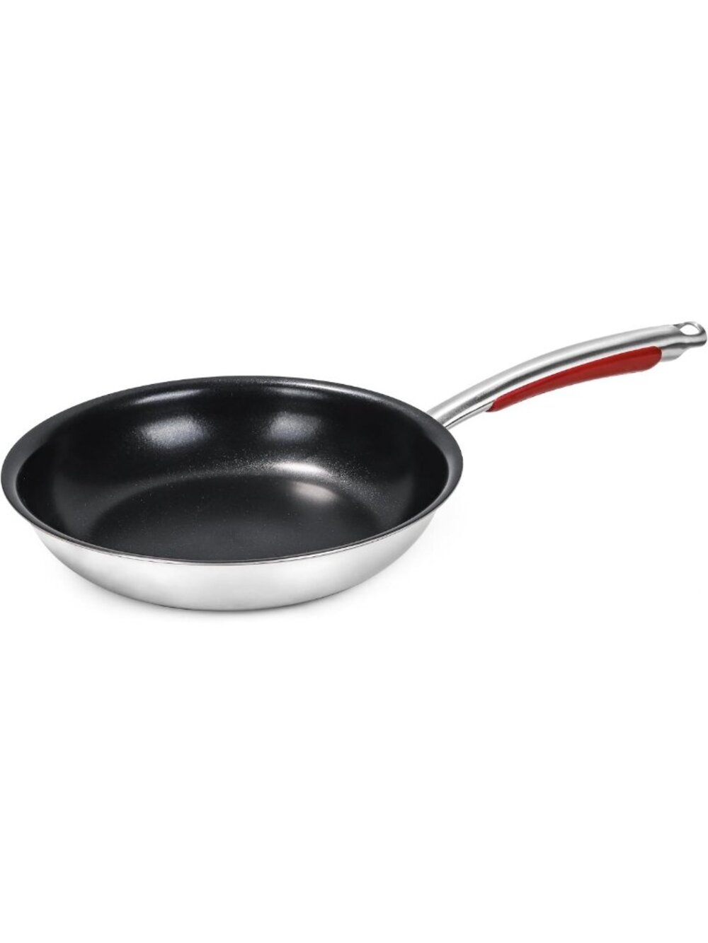 10-Inch Nonstick Frying Pan - Tri-Ply Stainless Steel, Removable Handle, Durable